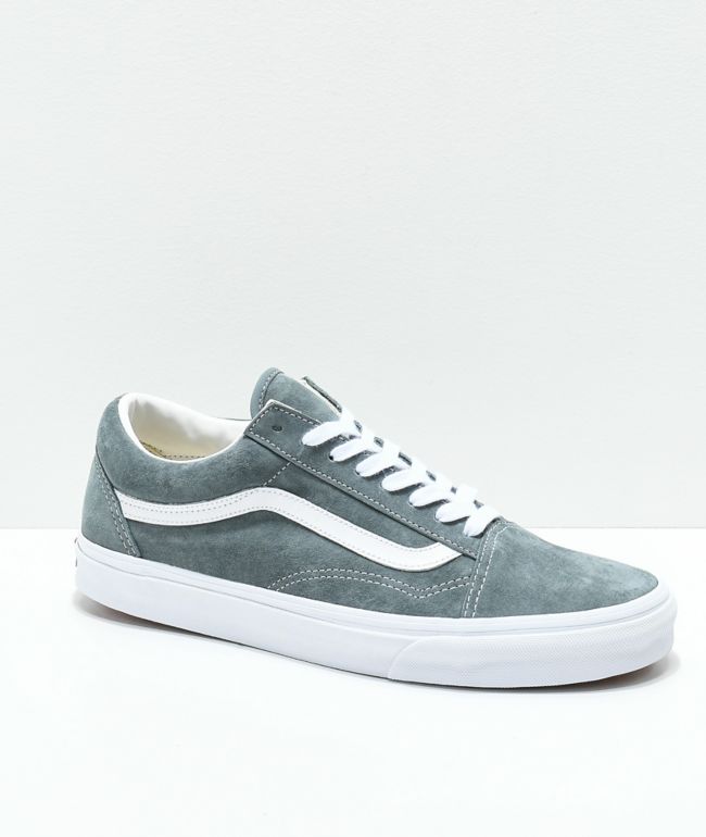 old skool vans grey and white